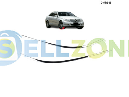 Χρωμιωμένες λωρίδες για μπροστινό προφυλακτήρα Mercedes C-Class W204 (2011–2015) – DMb845